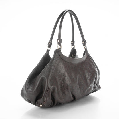 Gucci Guccissima Large D Gold Shoulder Bag Chocolate 3 of 7