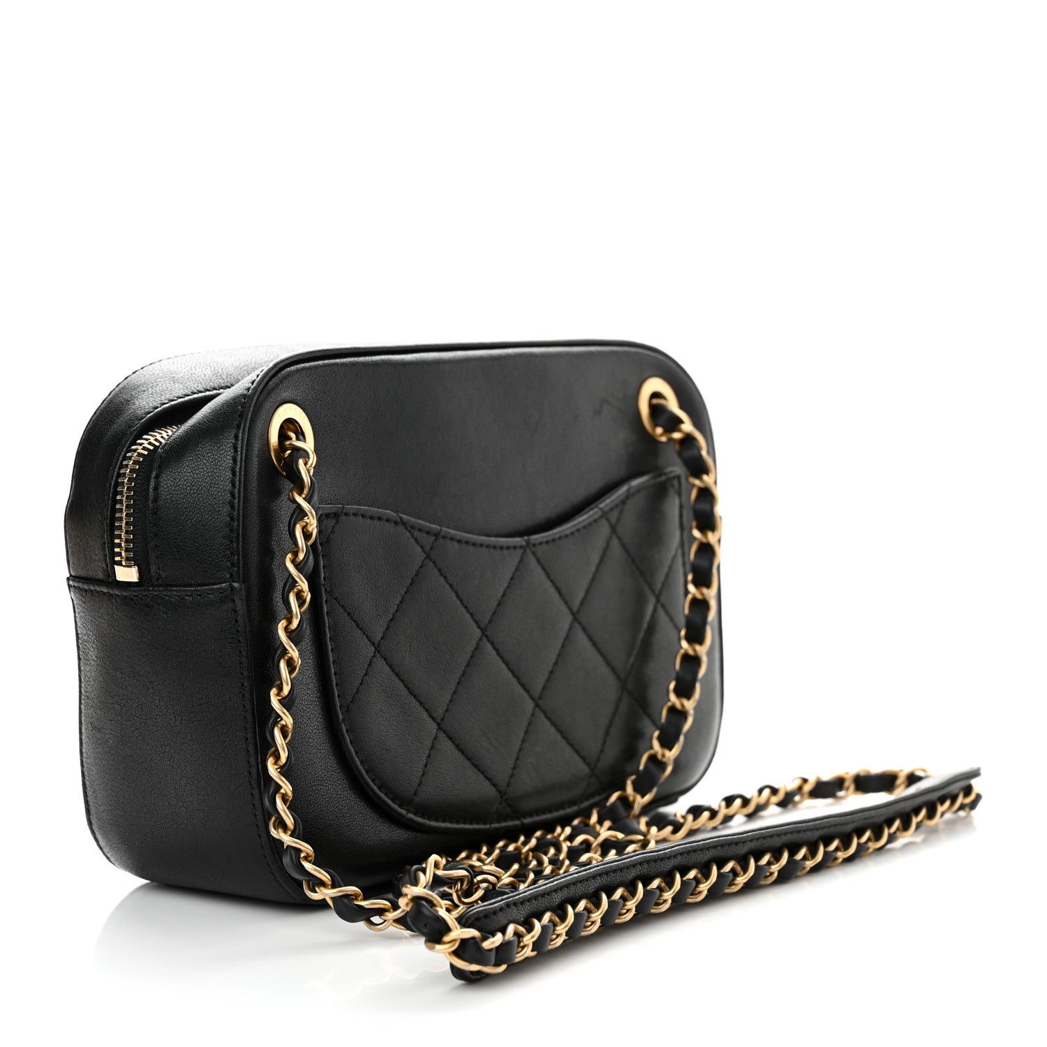 Chanel Goatskin Quilted Chanel 19 Camera Case Black 3 of 10
