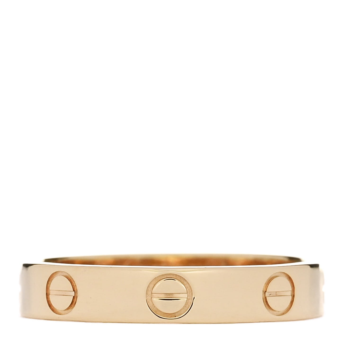 18K Yellow Gold 3.5mm LOVE Wedding Band Ring 55 7.25