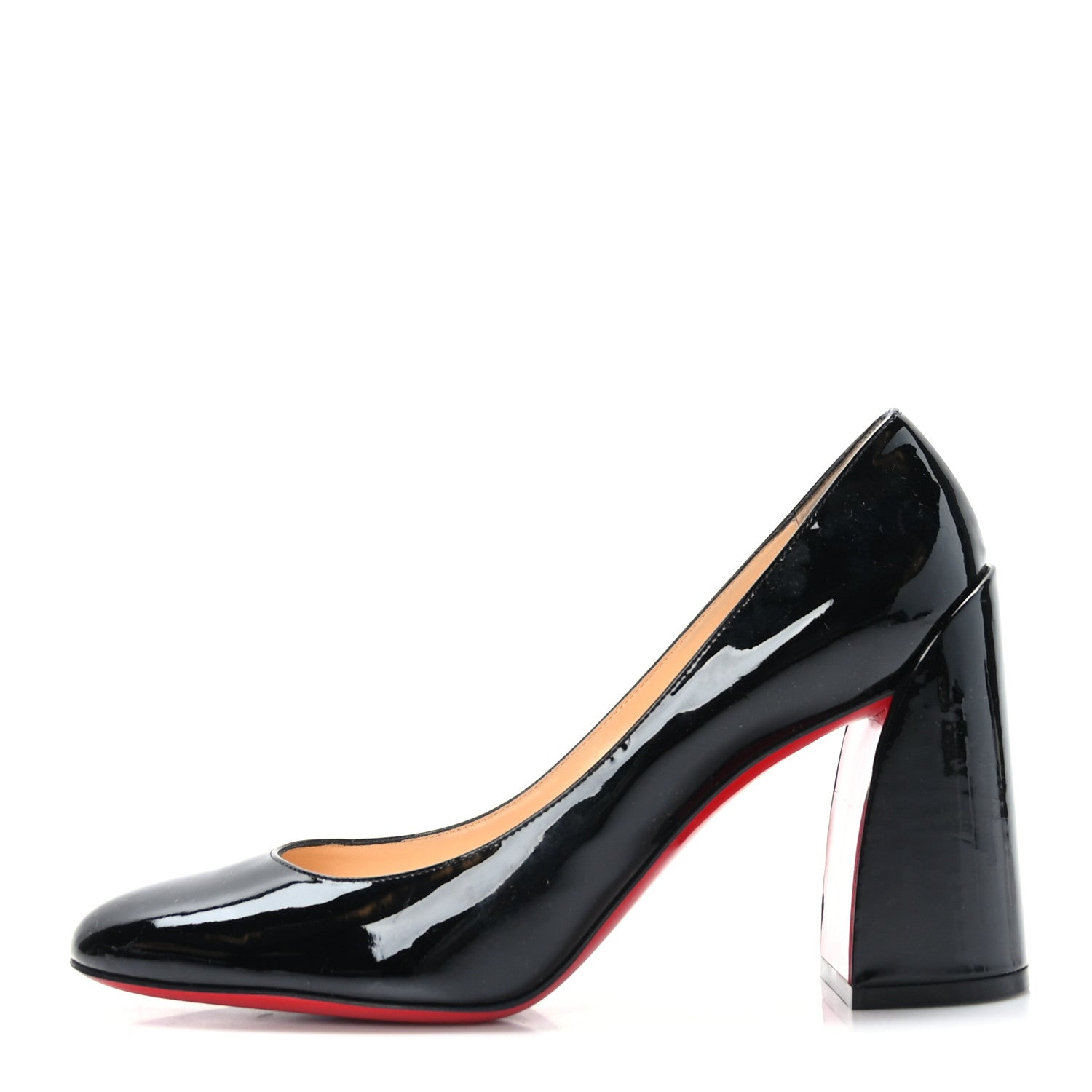 Christian Louboutin Patent Calfskin Miss Sab 85 Pumps 38.5 Black 1 of 8