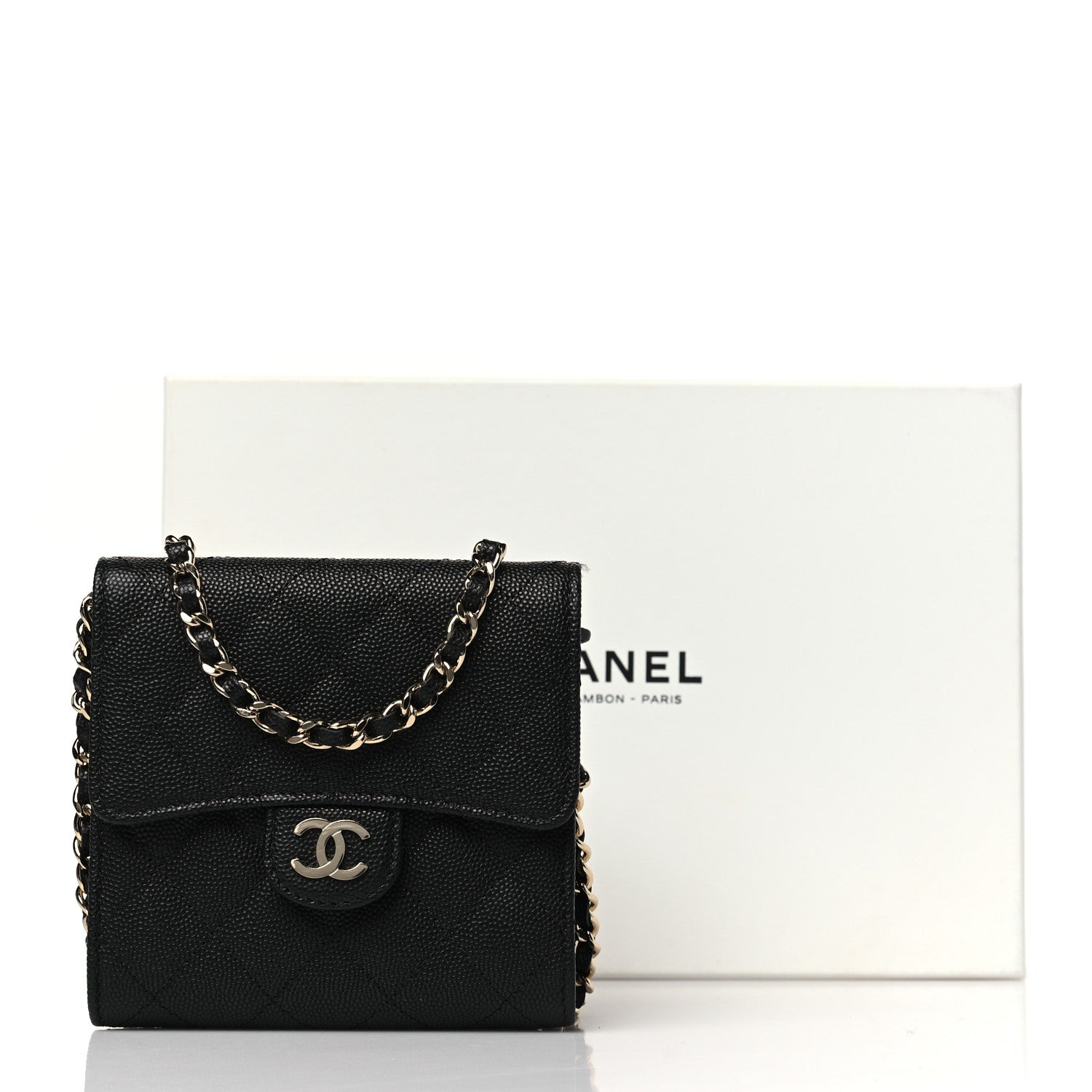 Chanel Caviar Quilted Clutch With Chain Bag Black 14 of 14