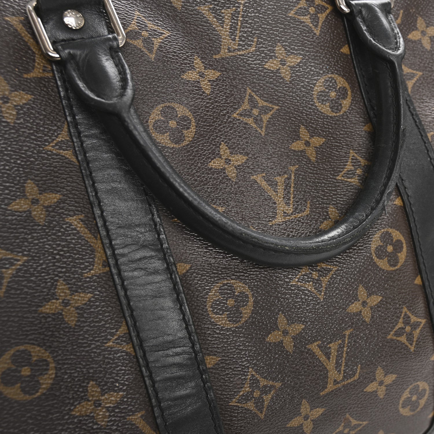 Louis Vuitton Monogram Macassar Keepall Bandouliere 55 10 of 16