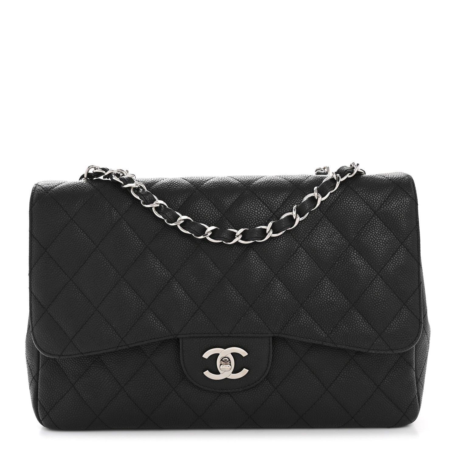Chanel Caviar Quilted Jumbo Single Flap Black 1 of 13