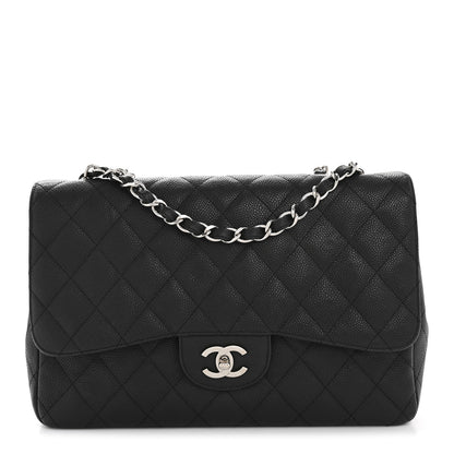 Chanel Caviar Quilted Jumbo Single Flap Black 1 of 13