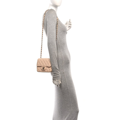 Chanel Lambskin Quilted Mini Square Flap Beige 2 of 10