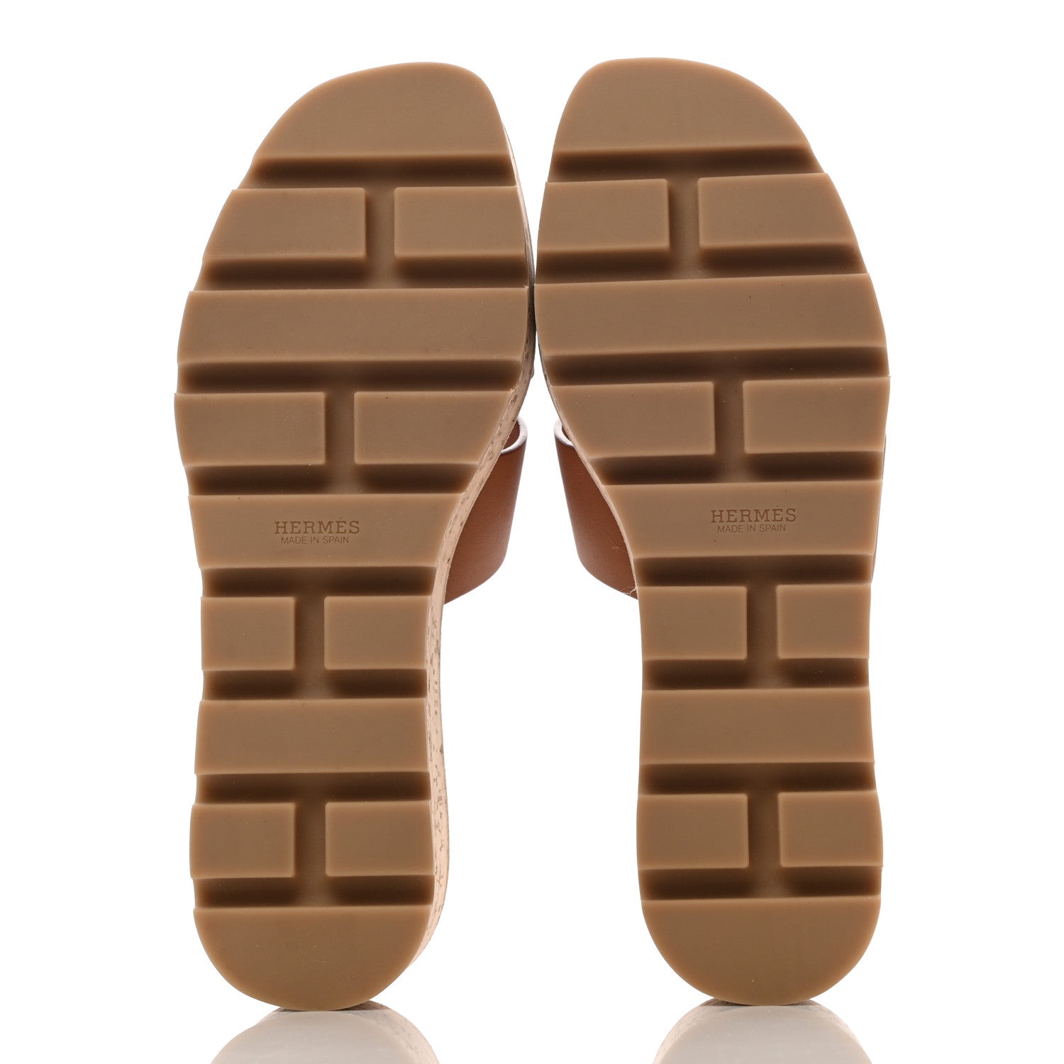 Hermes Calfskin Cork Eze 30 Sandals 37 Marron Glaise 5 of 10