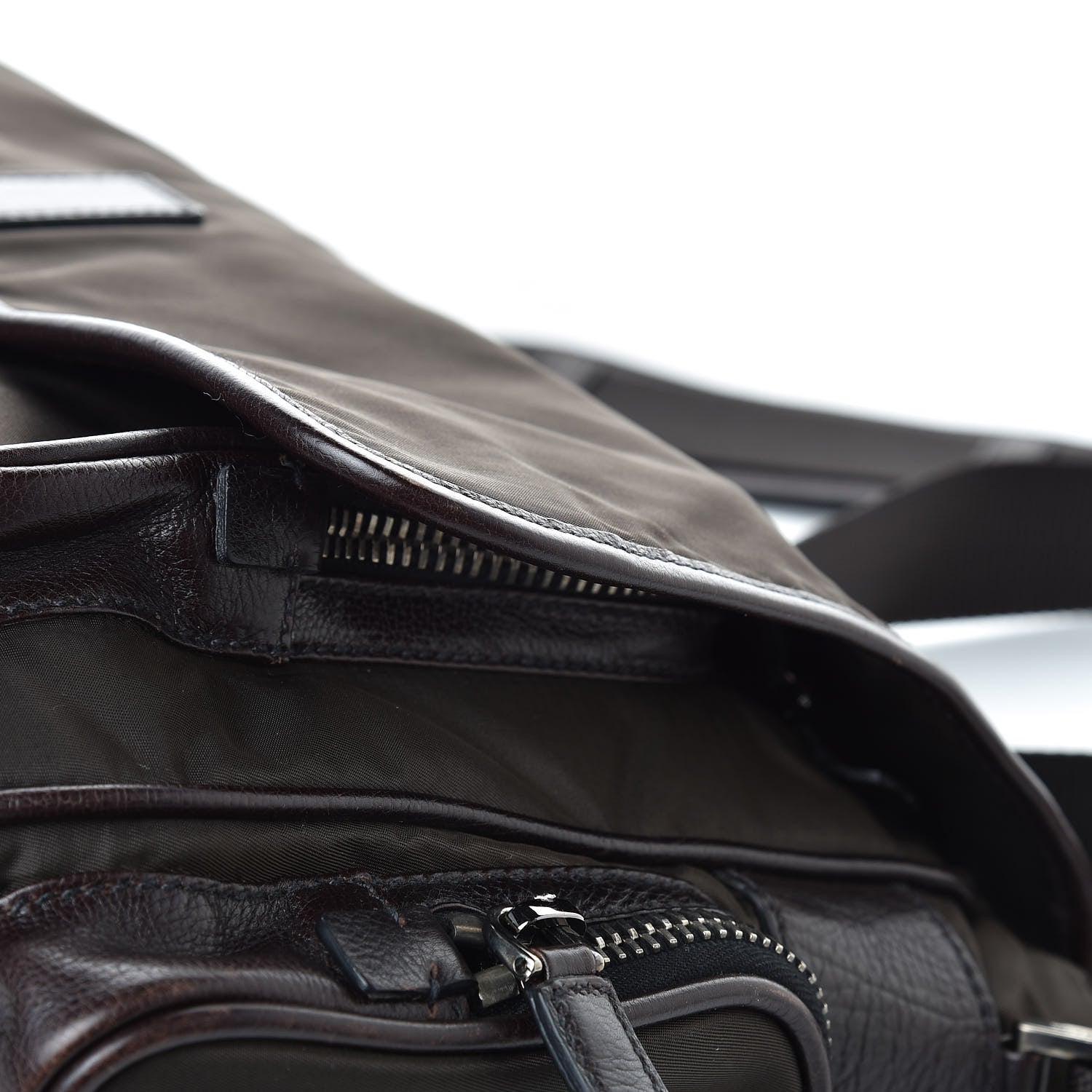 Prada Tessuto Nylon Mix Messenger Bag Ebano 10 of 11