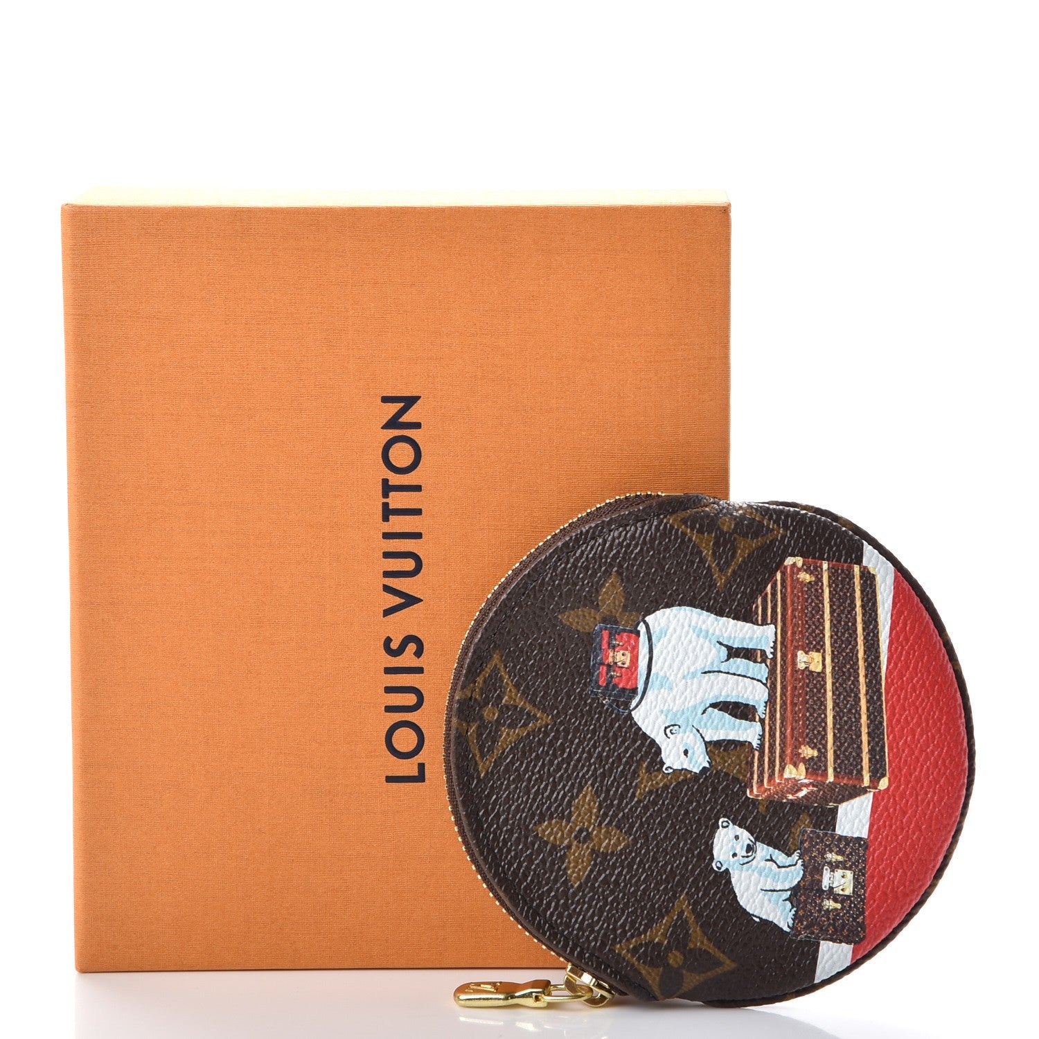 Louis Vuitton Monogram 2017 Christmas Animation Round Coin Purse 8 of 8