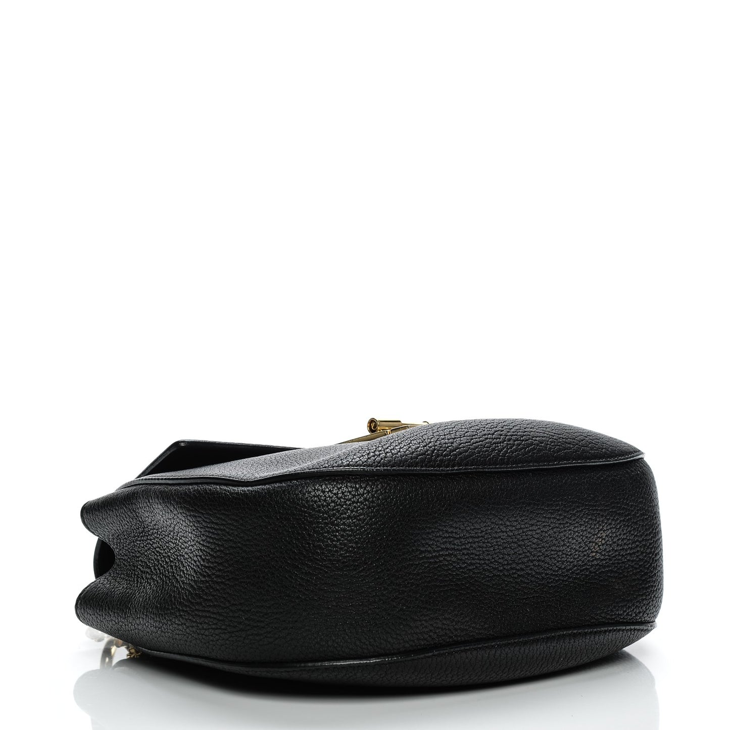 Grained Lambskin Drew Shoulder Bag Black