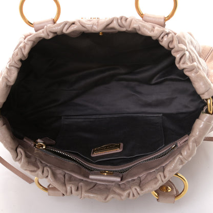 Miu Miu Vitello Shine Top Handle Satchel Mughetto 5 of 16