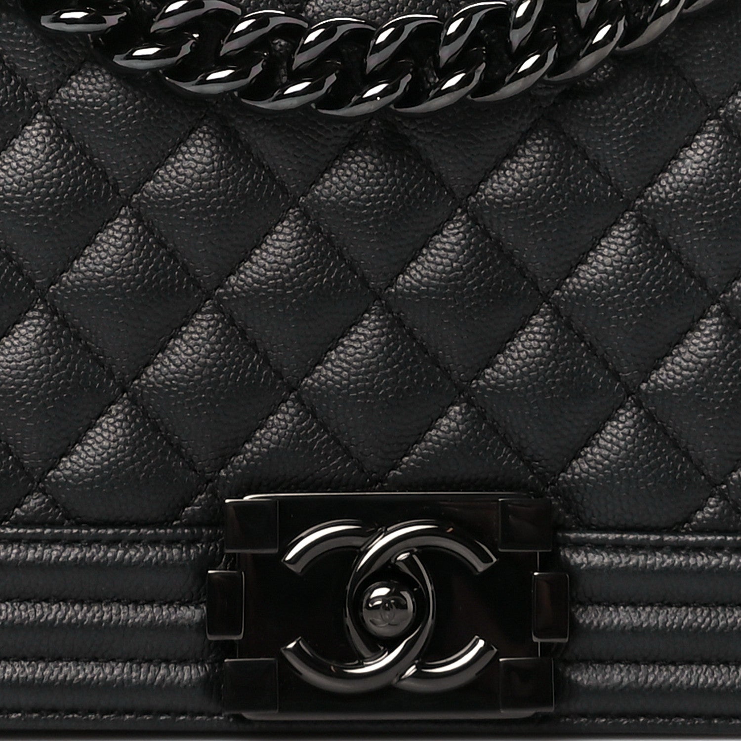 Chanel Caviar Quilted Medium Boy Flap So Black 8 of 12
