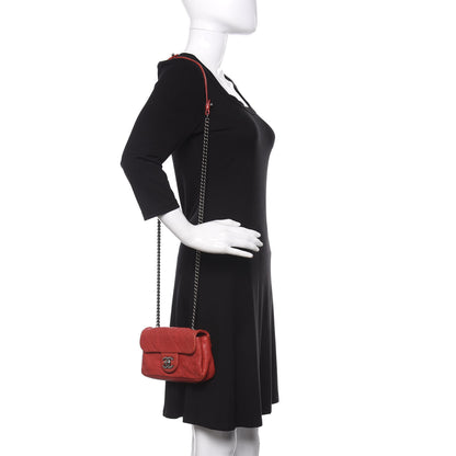 Chanel Caviar Quilted Mini Simply CC Flap Red 2 of 10
