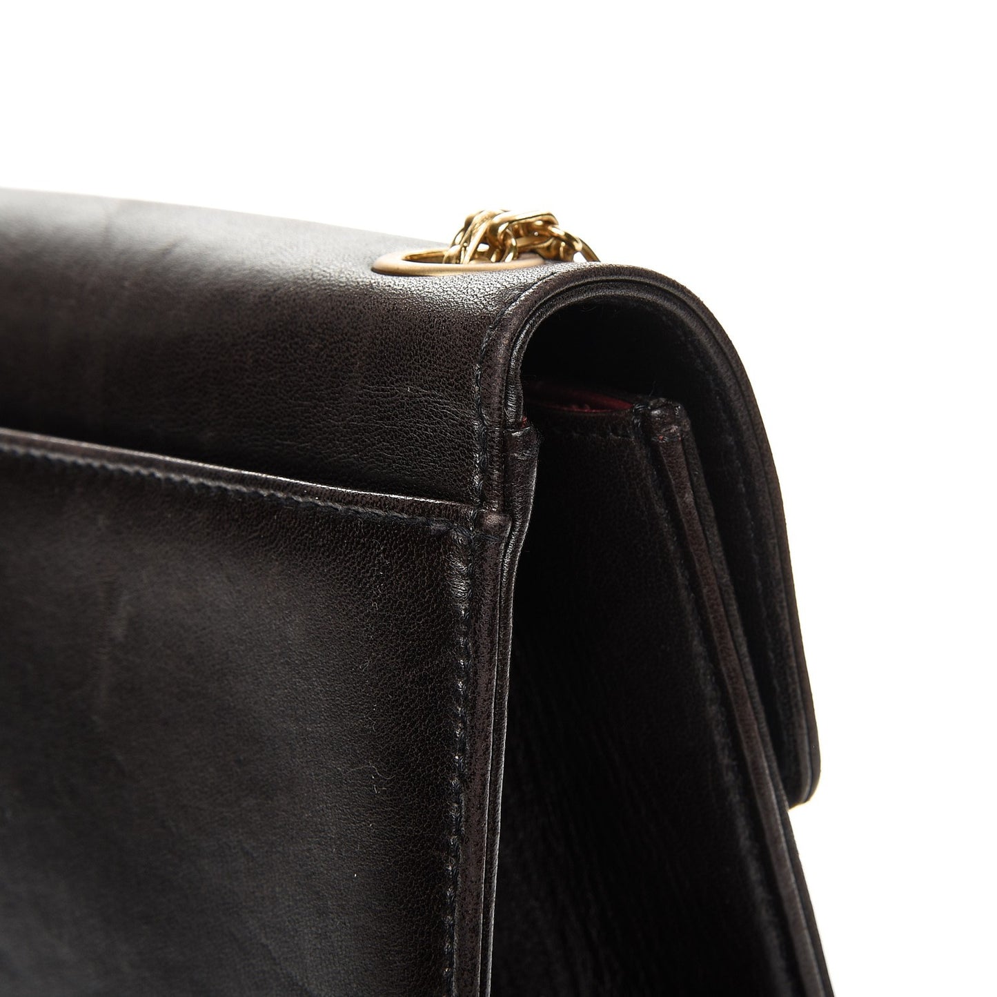 Lambskin Mademoiselle Shoulder Bag Black