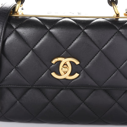Chanel Lambskin Quilted Small Trendy CC Dual Handle Flap Bag Black 7 of 9
