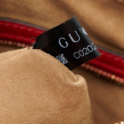 Gucci GG Supreme Monogram Tian Small Boston Beige Multicolor Red 8 of 11