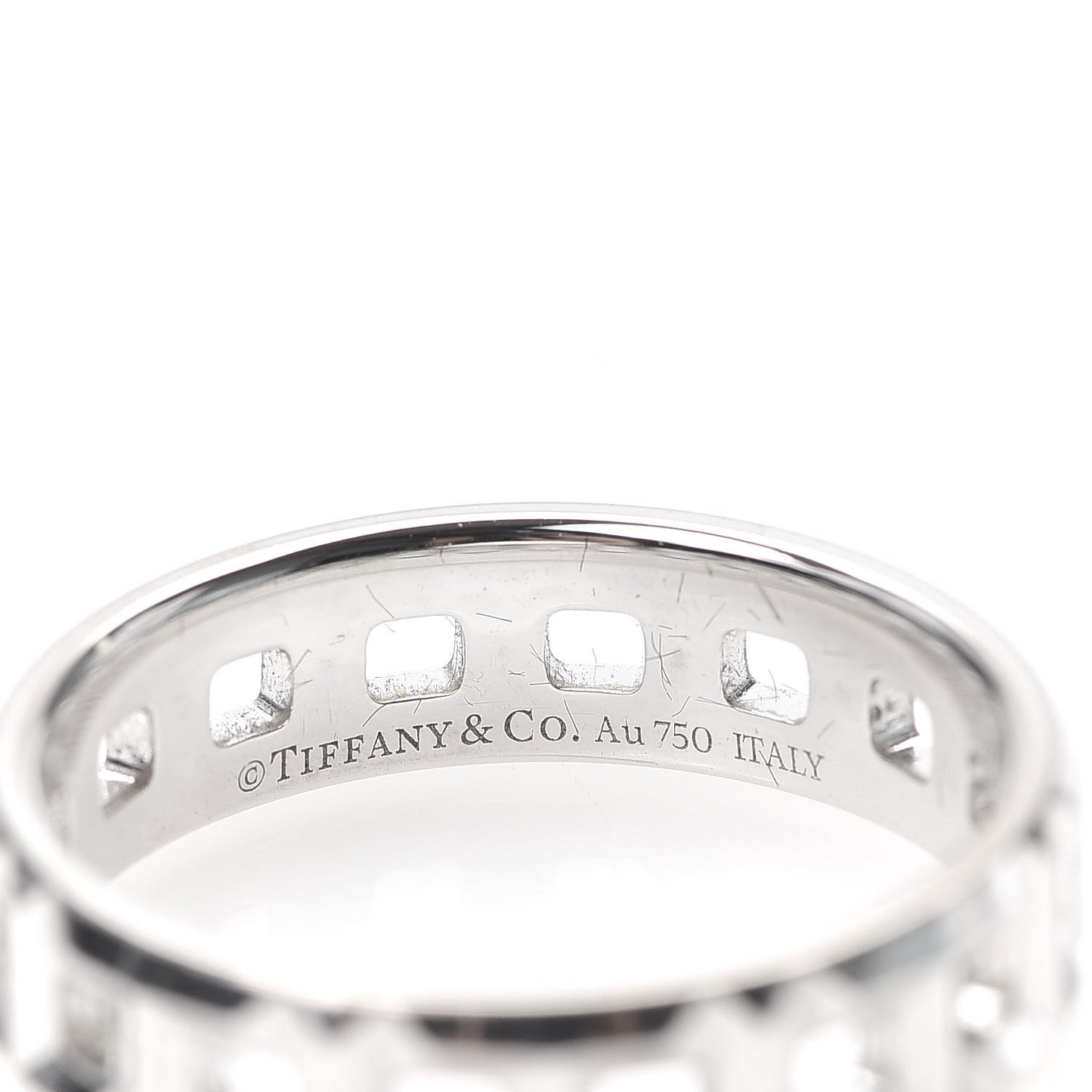 18K White Gold T True Wide Ring 57 8