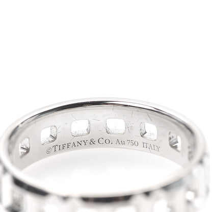 Tiffany 18K White Gold T True Wide Ring 57 8 4 of 5