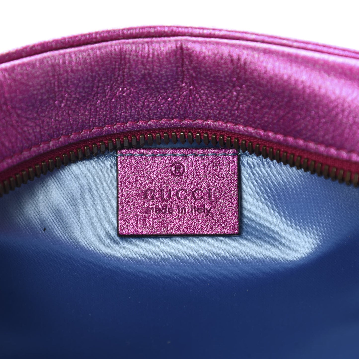 Laminated Nappa Matelasse Small GG Marmont Chain Shoulder Bag Fuxia Rosso Rosa