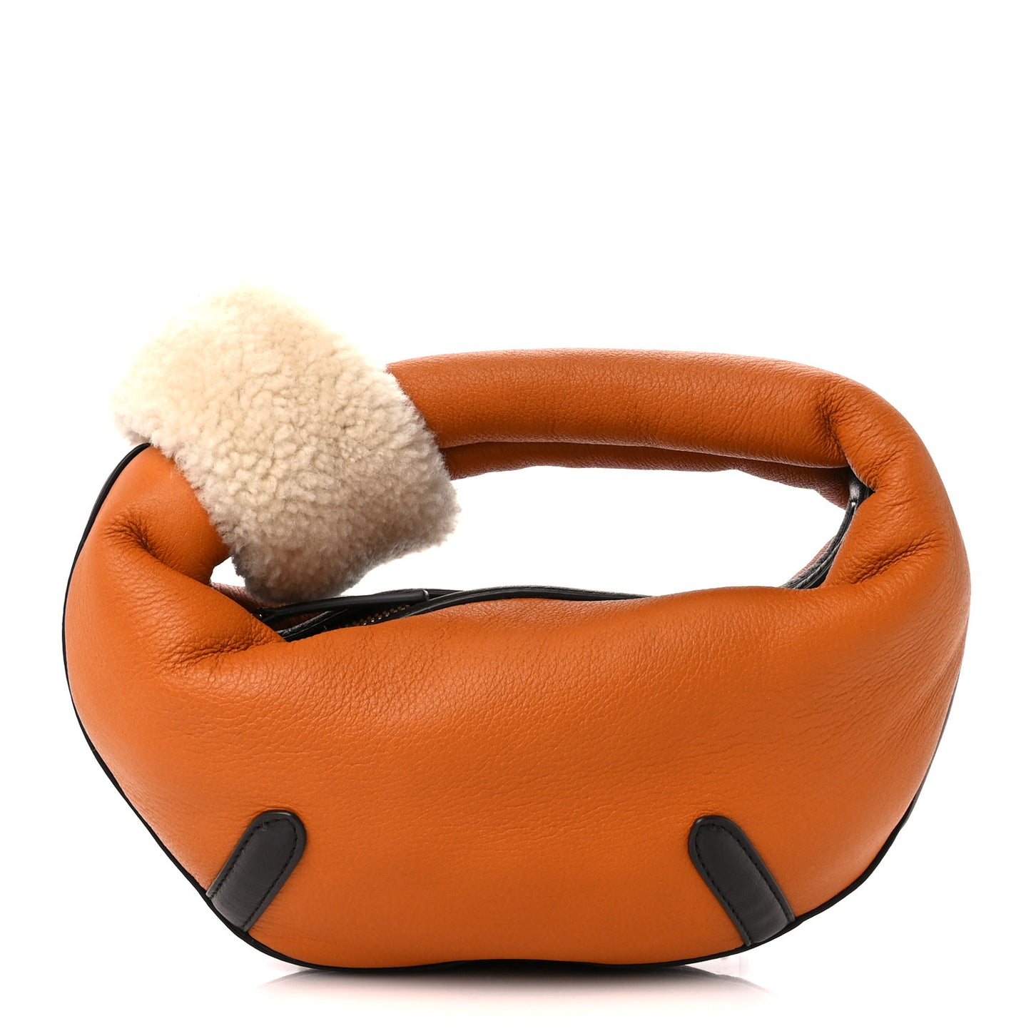 Calfskin Shearling Aviator Mini Jodie Honey