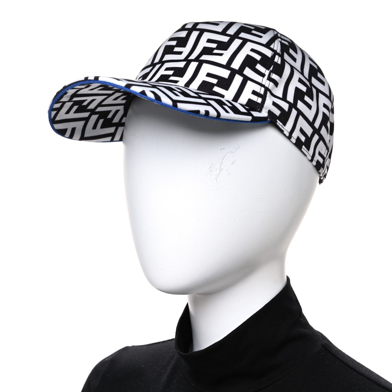 Fendi X JOSHUA VIDES Nylon FF Baseball Hat White Black 2 of 8