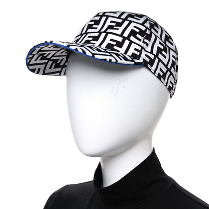 Fendi X JOSHUA VIDES Nylon FF Baseball Hat White Black 2 of 8