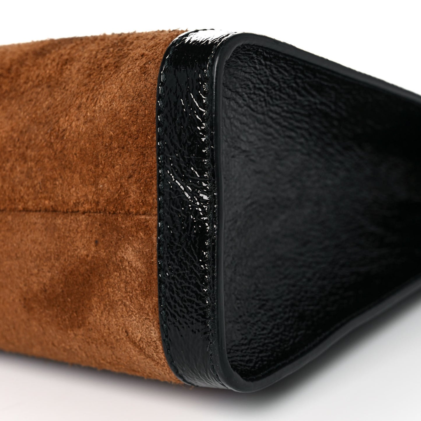 Suede Patent GG Web Medium Ophidia Top Handle Chain Nocciola Black