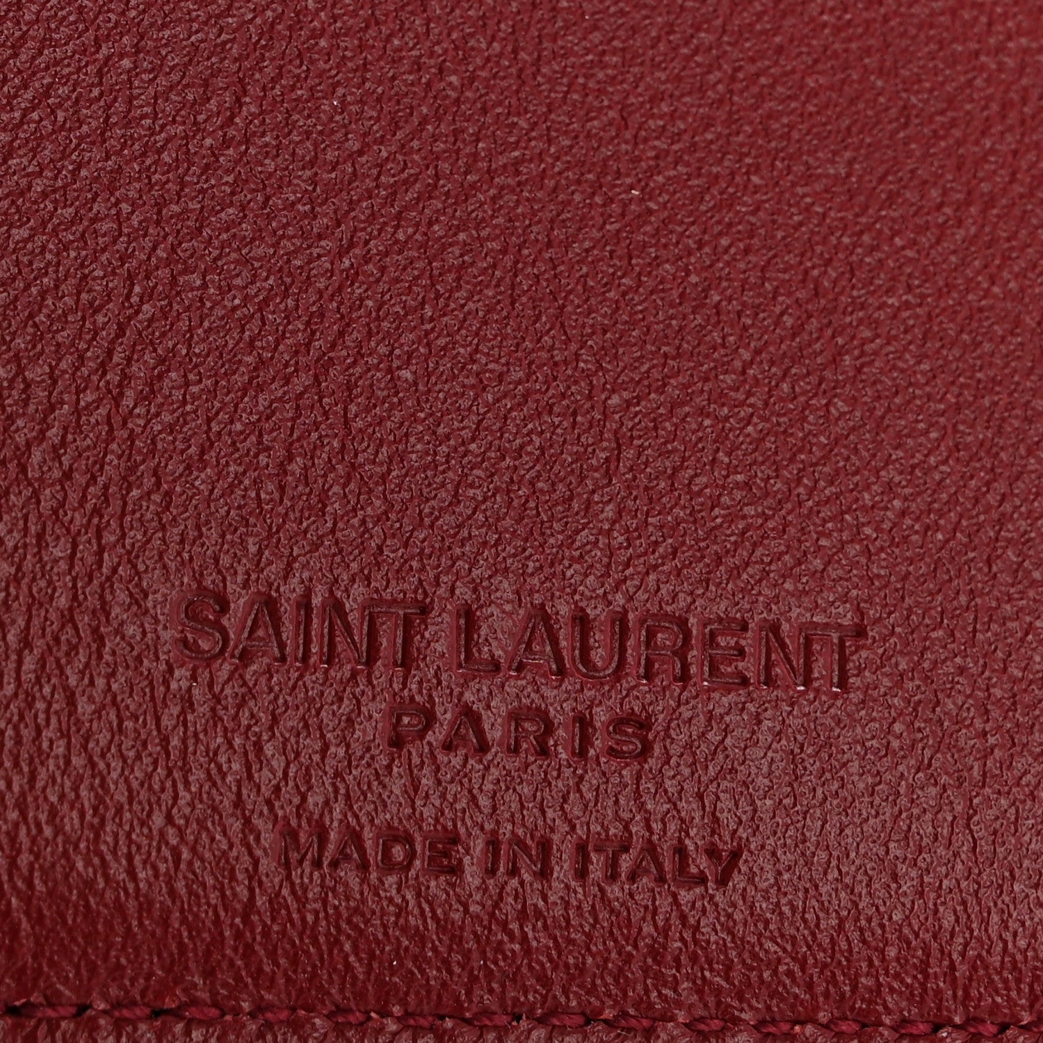 Saint Laurent Patent Calfskin Credit Card Wallet Bordeaux 6 of 8