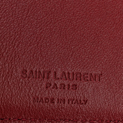 Saint Laurent Patent Calfskin Credit Card Wallet Bordeaux 6 of 8