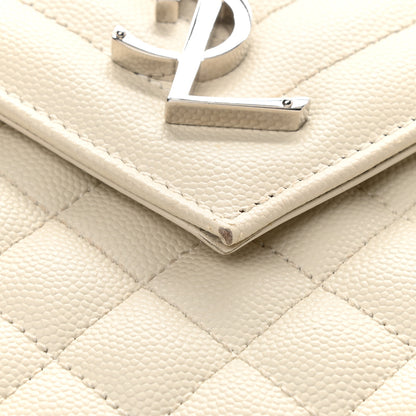 Saint Laurent Grain De Poudre Large Tri-Quilt Monogram Satchel Porcellana 12 of 13