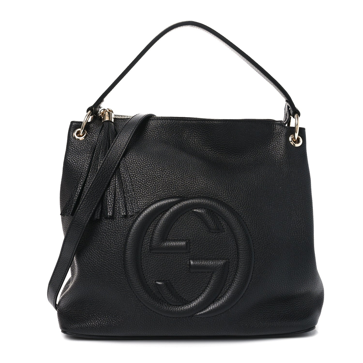 Gucci Pebbled Calfskin Large Soho Hobo Black 1 of 10