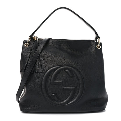 Gucci Pebbled Calfskin Large Soho Hobo Black 1 of 10