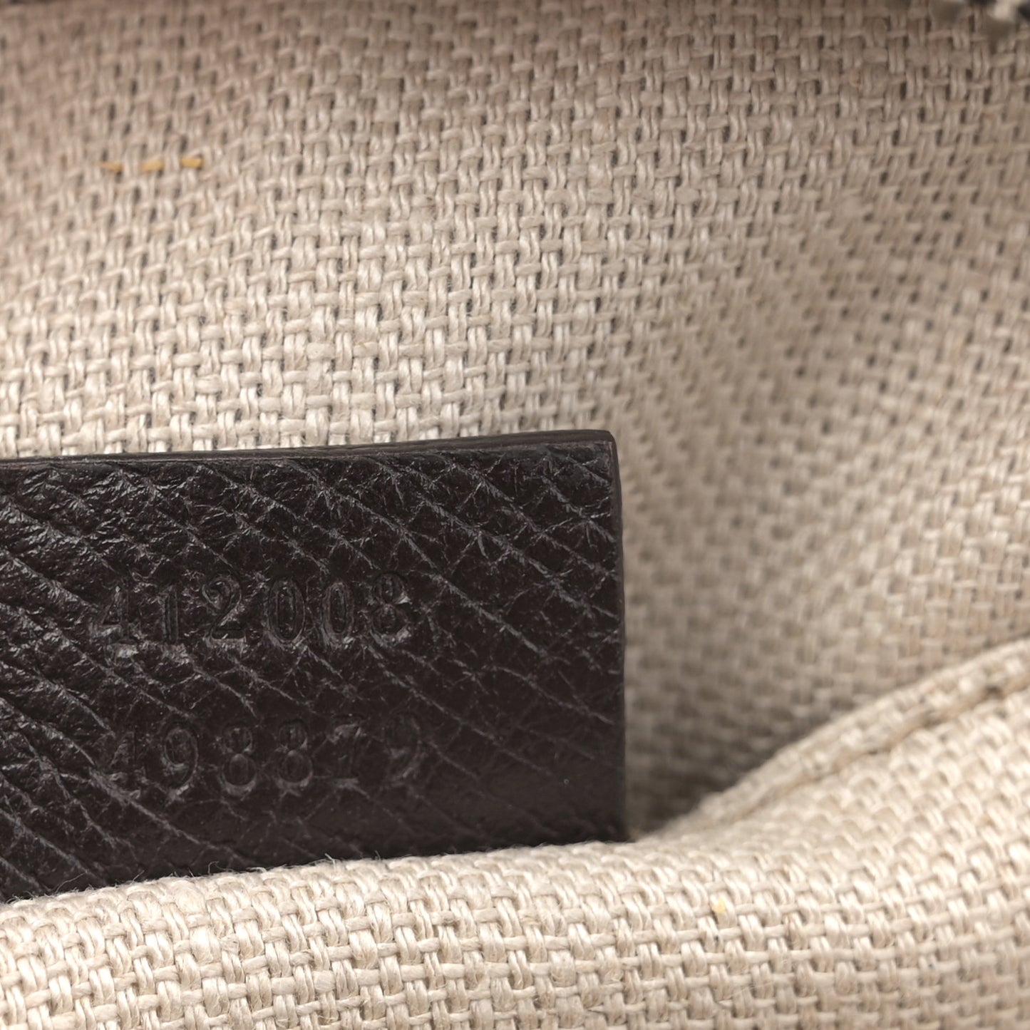 Textured Calfskin Web Small Webby Bee Shoulder Bag Brown Coffee