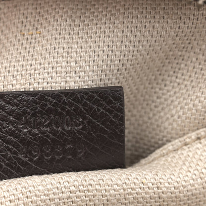 Gucci Textured Calfskin Web Small Webby Bee Shoulder Bag Brown Coffee 7 of 11