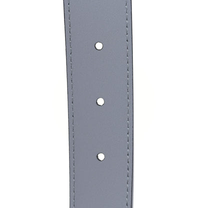 Gucci Azalea Calfskin Enamel Monochrome Double G 30mm Belt 80 32 Deep Grey 4 of 4