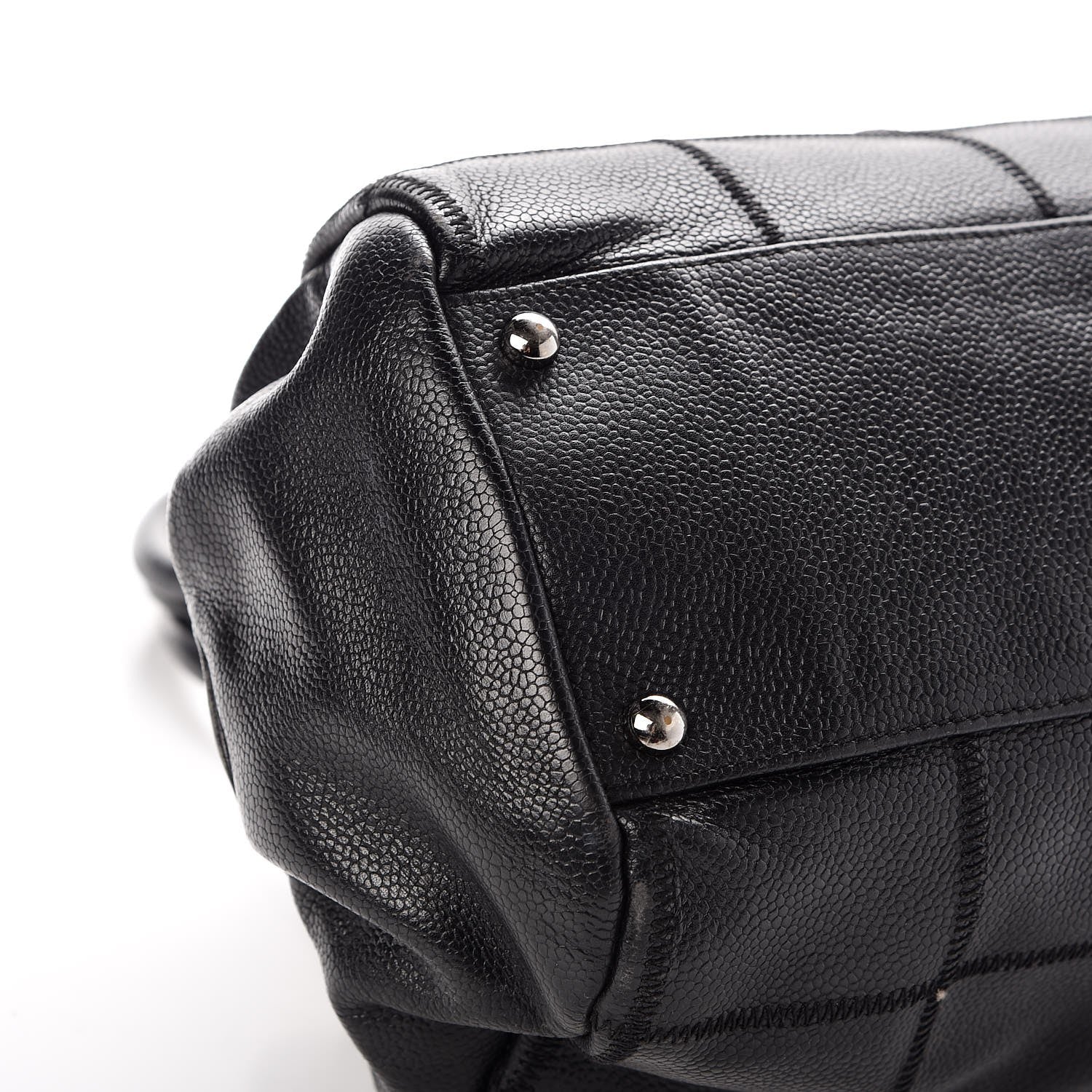 Chanel Caviar Square Stitched Medium Tote Black 13 of 16