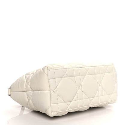 Christian Dior Calfskin Macrocannage Medium Diortravel Nomad Pouch Latte 3 of 10