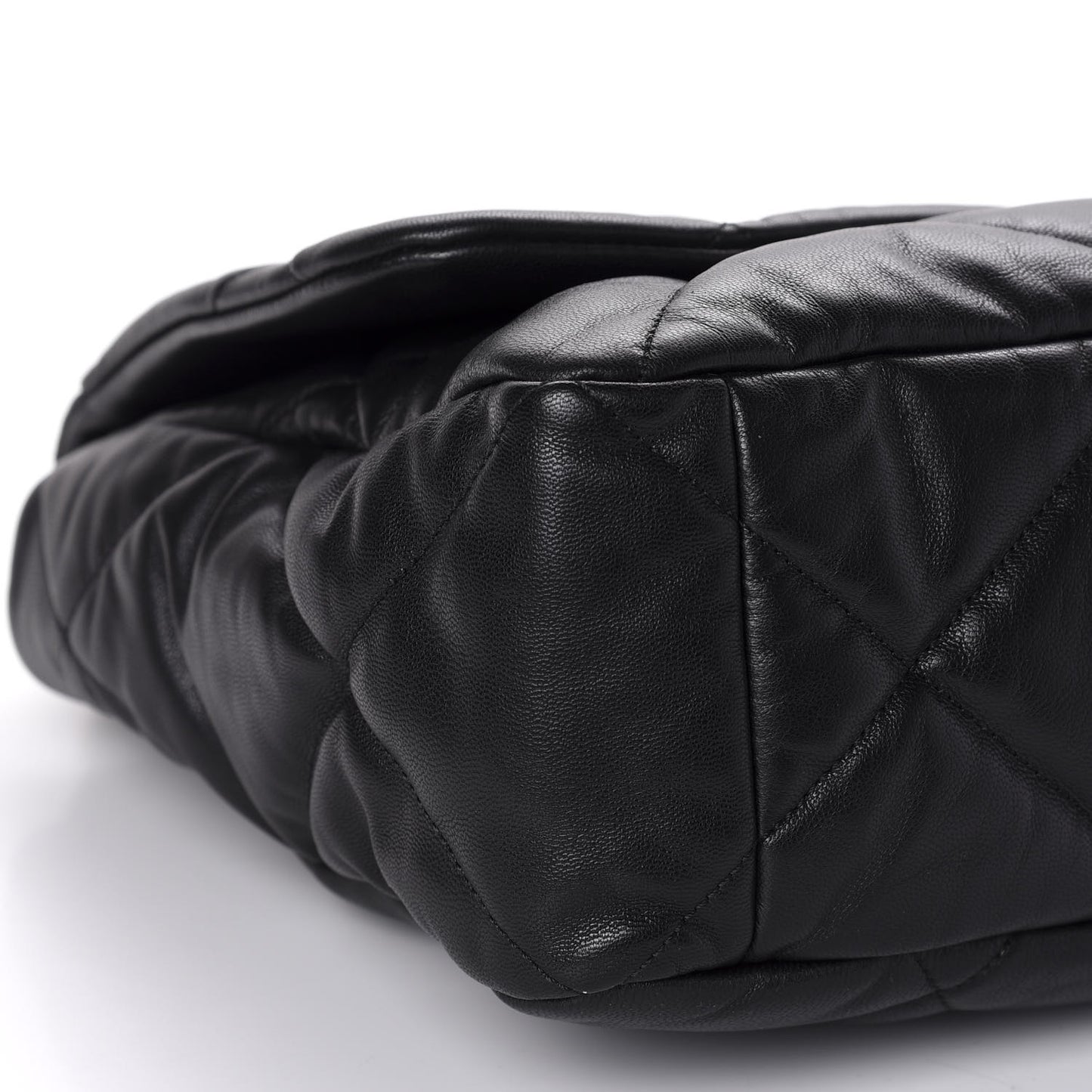 Goatskin Quilted Maxi 19 Flap Black