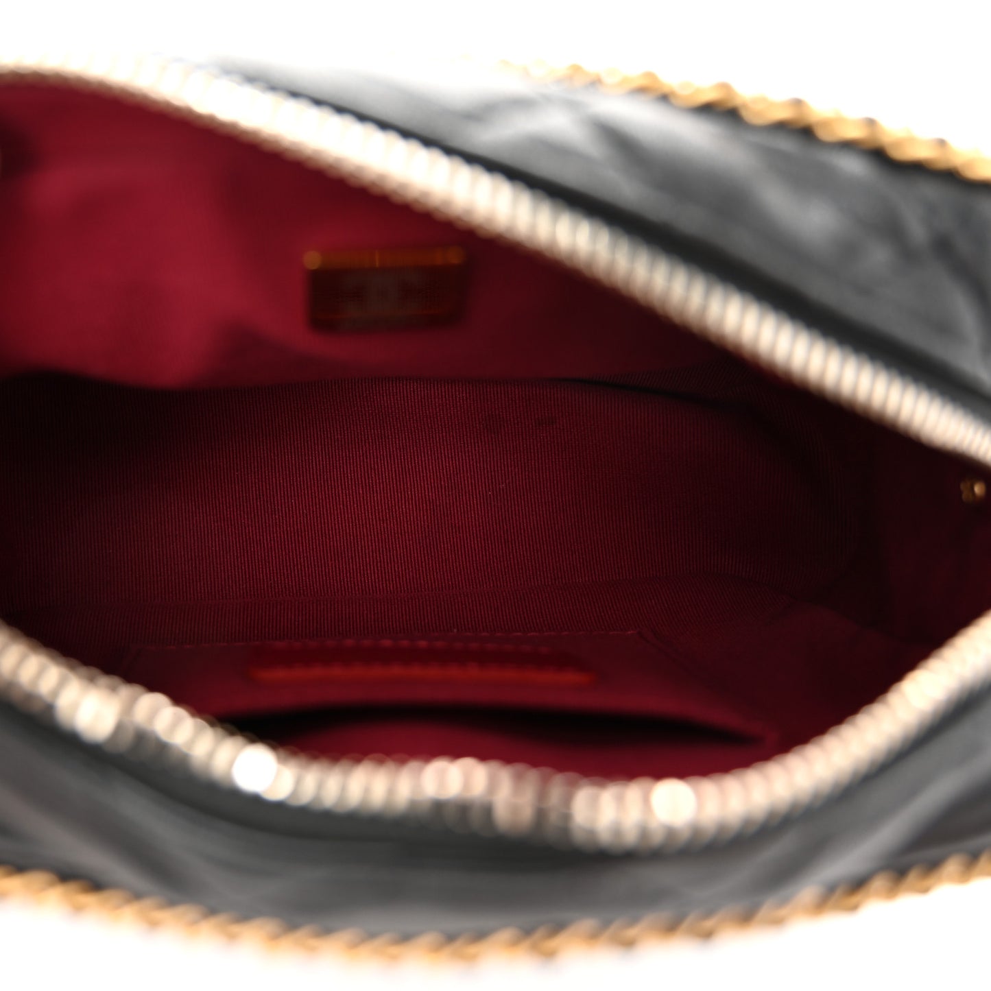Lambskin Quilted Chain CC Mini Camera Case Black