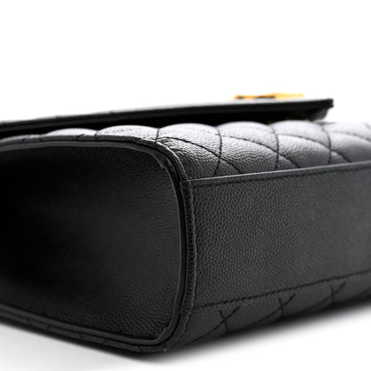 Saint Laurent Grain De Poudre Textured Mixed Matelasse Triquilt Medium Monogram Satchel Black 9 of 11