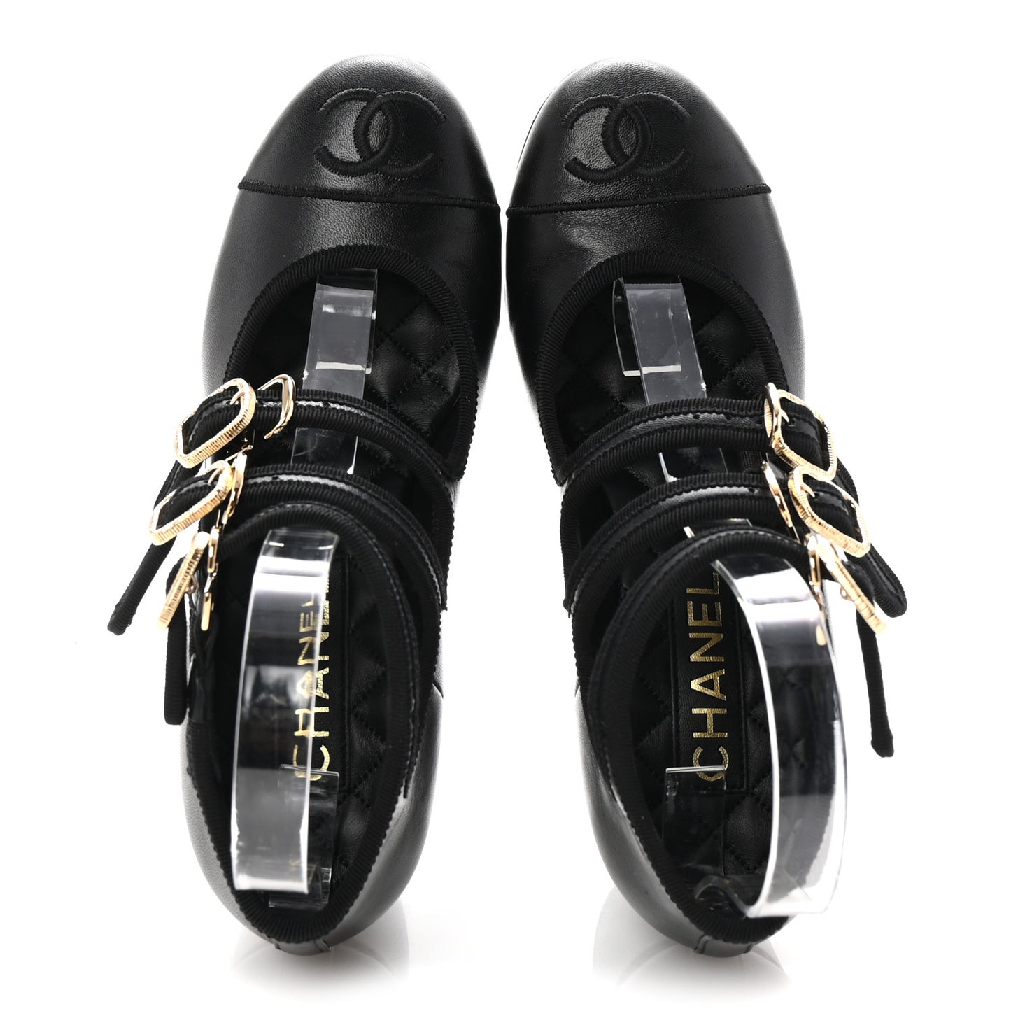 Lambskin Mary Jane Pumps 37 Black