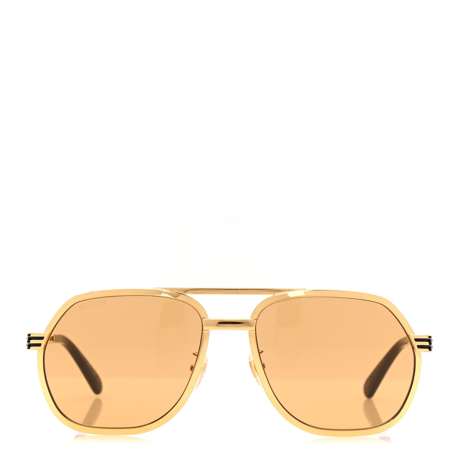 Gucci Squared Aviator Sunglasses GG0981S Gold 1785306 – FASHIONPHILE