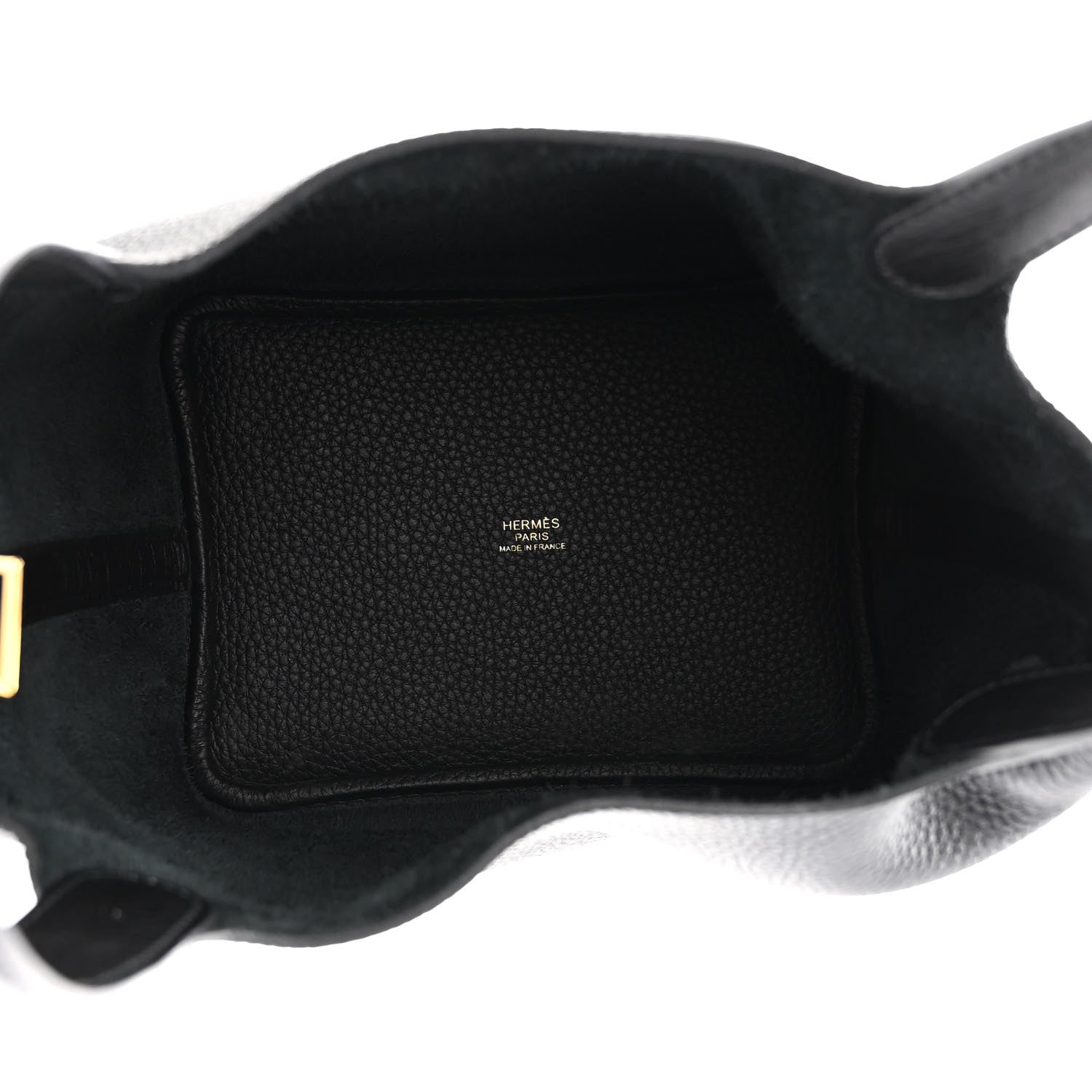 Hermes Taurillon Clemence Ostrich Touch Picotin Lock 18 PM Black 5 of 10