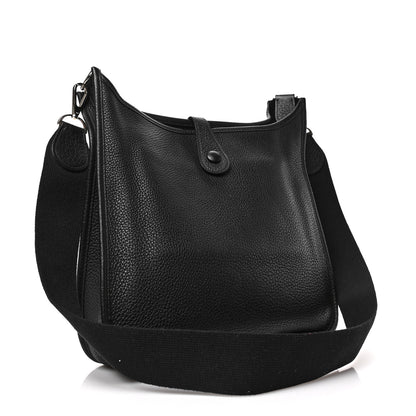 Hermes Taurillon Clemence Evelyne PM Black 3 of 8