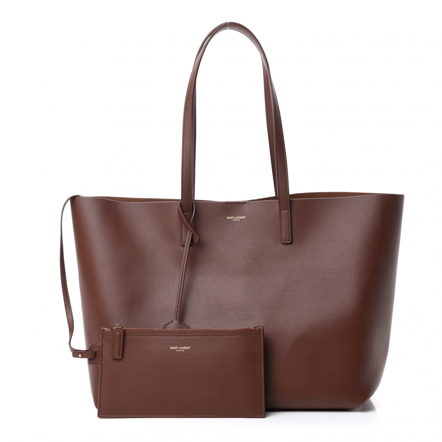 Calfskin Large Shopping Tote Old Brandy