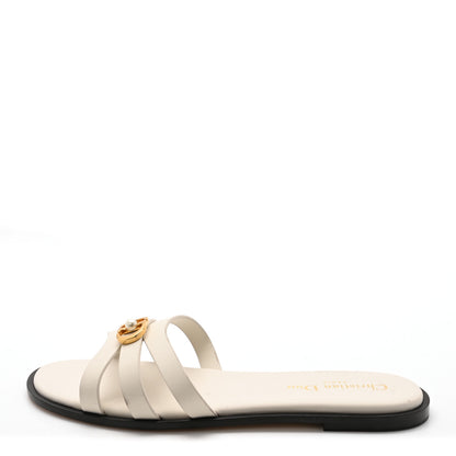 Christian Dior Calfskin 30M Slide Sandals 37.5 White 1 of 9