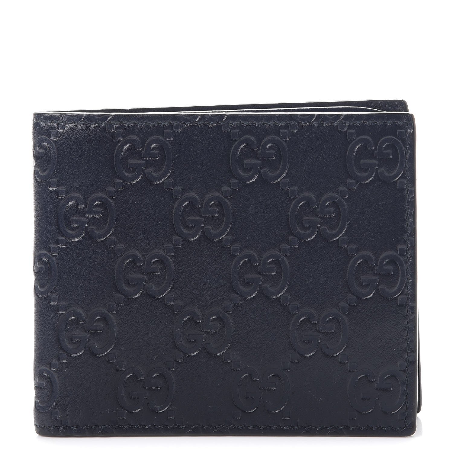 Gucci Guccissima Bi-Fold Wallet Blue 1 of 8