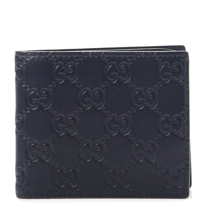 Gucci Guccissima Bi-Fold Wallet Blue 1 of 8