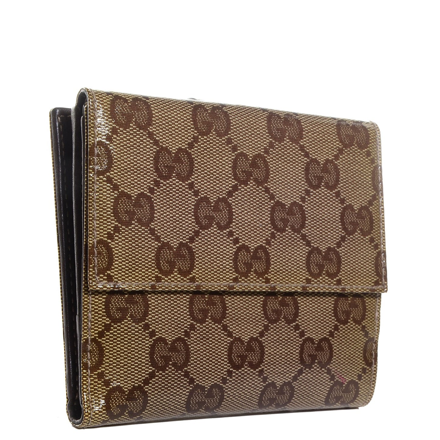 Crystal Monogram Hysteria French Wallet Dark Brown