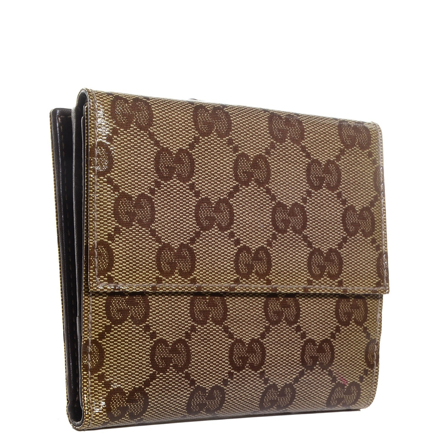 Gucci Crystal Monogram Hysteria French Wallet Dark Brown 3 of 8