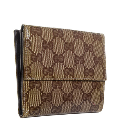 Gucci Crystal Monogram Hysteria French Wallet Dark Brown 3 of 8